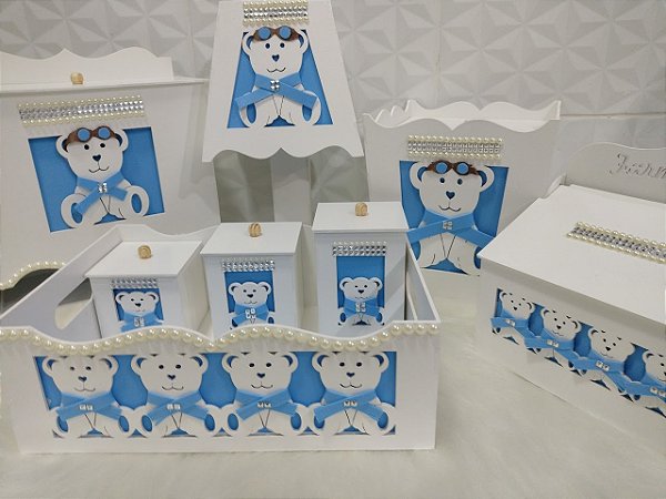Kit Higiene em MDF ursinho viador
