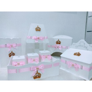 Kit Higiene bebe Princesa na cor Rosa Claro