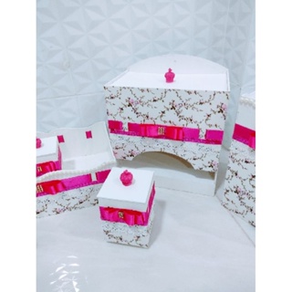 Kit Higiene bebe menina com tecido floral