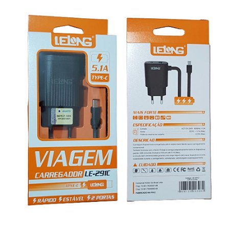 Carregador Turbo Tipo C 5.1 Amp