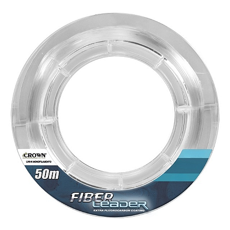 LINHA MONOFILAMENTO CROWN FIBER LEADER 50M