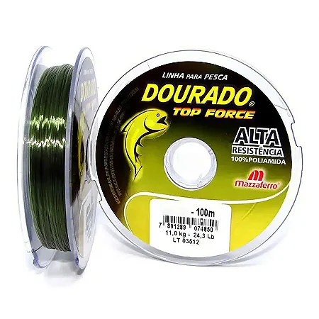 LINHA MONOFILAMENTO MAZZAFERRO DOURADO TOP FORCE 100M