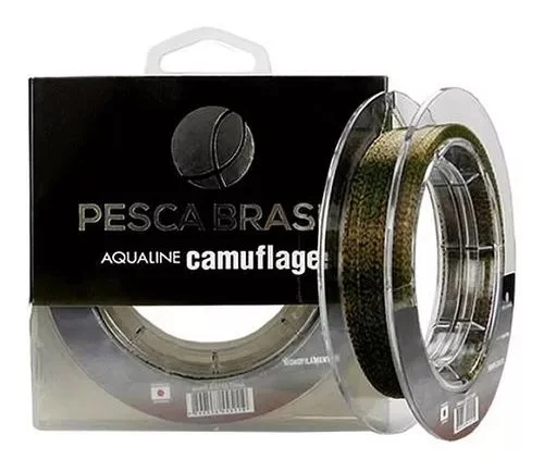 LINHA MONOFILAMENTO PESCA BRASIL AQUALINE CAMUFLAGE 150M