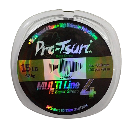 LINHA MULTIFILAMENTO PRO TSURI MULTI LINE PE SUPER STRONG 4 91M