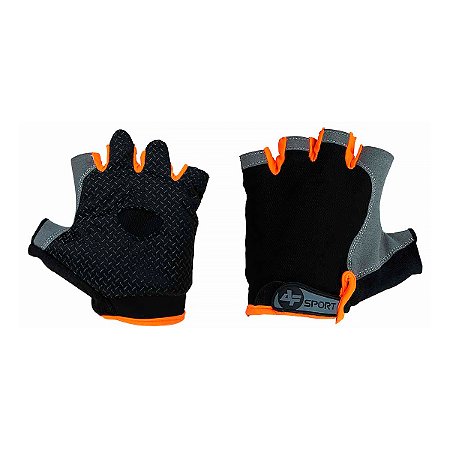 LUVA ALBATROZ MEIO DEDO YL015 LARANJA/PRETO