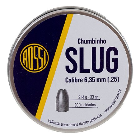 Chumbinho Rossi Slug 6.35mm 250UN