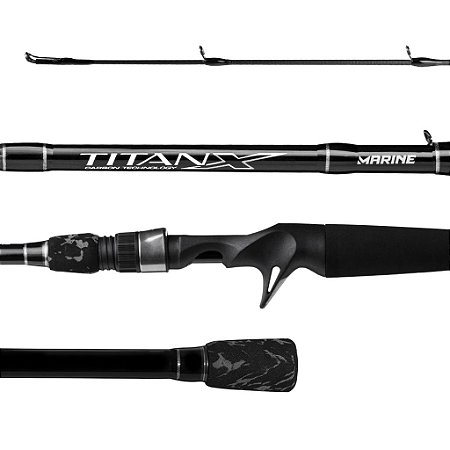 VARA PARA CARRETILHA MARINE SPORTS TITAN X 6'0" (1,83M) 12-25LBS TTX-C601MH - INTEIRIÇA