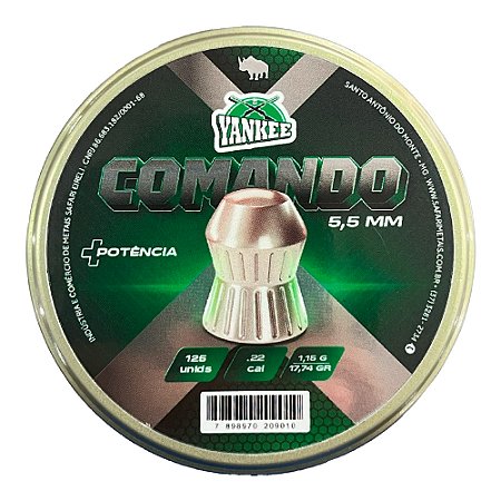 Chumbinho Safari Yankee Comando 5.5mm 125UN