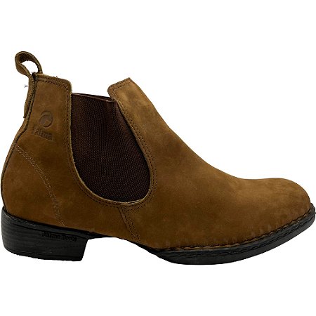 BOTINA PALMA NOBUCK RATO SOLADO MOCASSIM ADULTO - REF 234