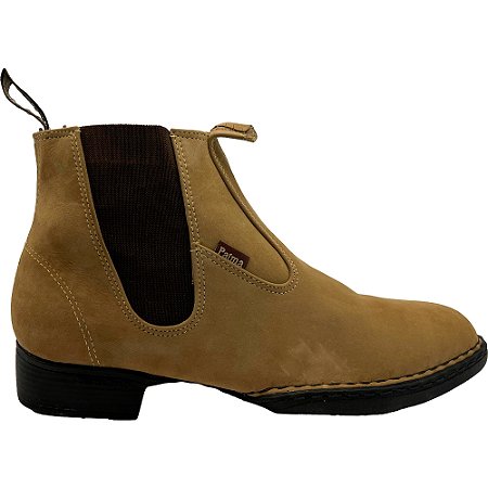 BOTINA PALMA NOBUCK CAPIM SOLADO MOCASSIM - REF 209