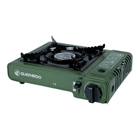 Fogareiro Guepardo Horizontal New Duppio Aço Esmaltado com Maleta - Verde