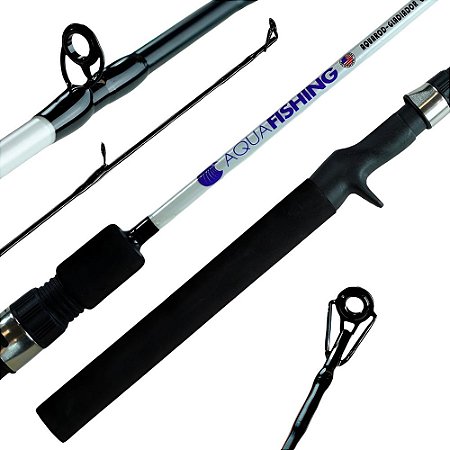 VARA PARA CARRETILHA AQUAFISHING GLADIADOR BRANCA 5'6" (1,68M) 6-12LBS C562L - 2 PARTES