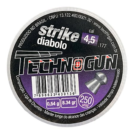 Chumbinho Technogun Strike Diabolo 4.5mm 250UN