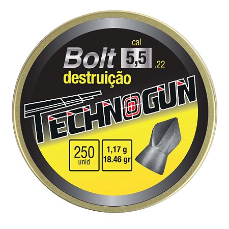 Chumbinho Technogun Bolt Destruição 5.5mm 250UN