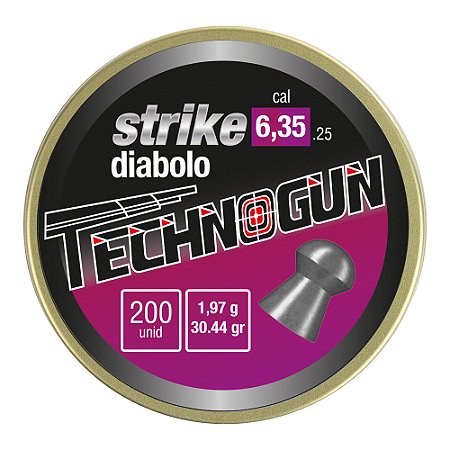 Chumbinho Technogun Strike Diabolo 6.35mm 200UN