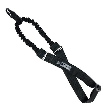 Bandoleira Tática Dacs 1 Ponta Com Elástico - Preta