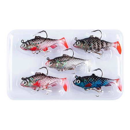 Isca Artificial Maruri Softbait LW01 Kit com 5UN - 6cm 9g
