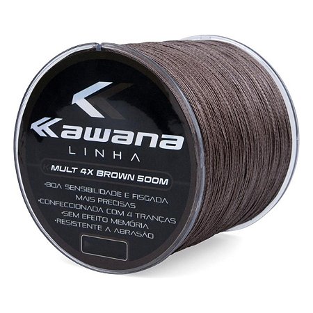 Linha Multifilamento Kawana K-Multi 4X Brown 500M