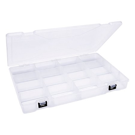 Estojo Organizador Lucky Big Box com Compartimentos Ajustáveis e Trava de Fechamento