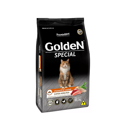 Golden Special Gatos Adultos Sabor Frango E Carne 10kg