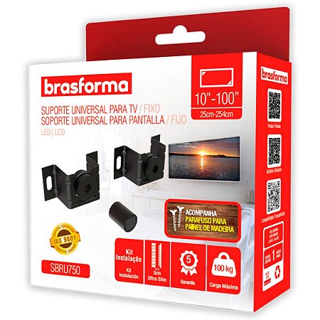 Suporte para TV Universal até 100 polegadas 100kg - SBRU750