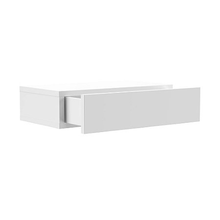 Gaveta suspensa mesa de cabeceira em mdp branco - FLY-BRANCO