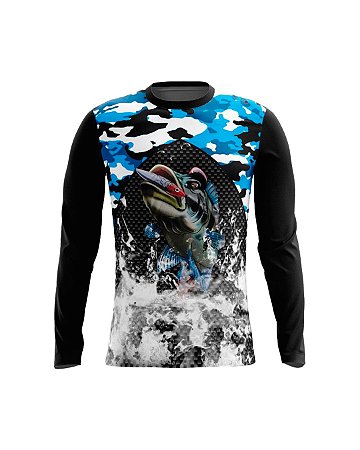 Camiseta Manga Longa com Proteção UV 50+ Tucunaré Fish