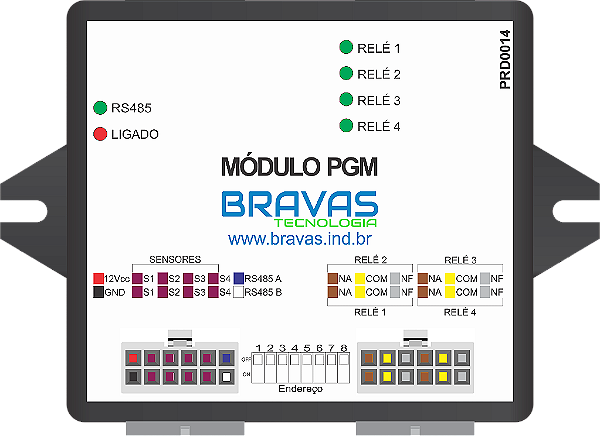 Modulo PGM 4 IN 4 OUT - Bravas