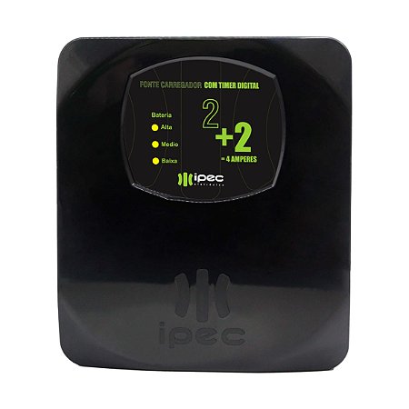 FONTE CARREGADOR COM TIMER DIGITAL 2+2 - IPEC