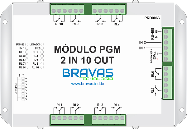 Modulo PGM 2 in 10 out - Bravas