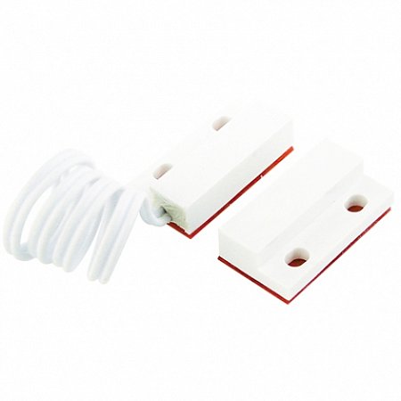 MINI SENSOR MAGNETICO DE ABERTURA COM FIO - BRANCO (PACAOTE COM 5) - STILUS