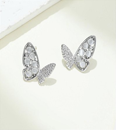 Brinco Borboleta Olho de Gato