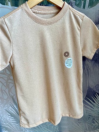 Camiseta onda kids bege