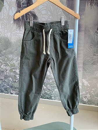 Calça jogger em sarja
