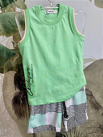 Conjunto com bermuda de tactel