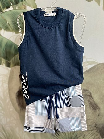 Conjunto com bermuda de tactel