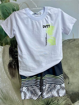 Conjunto com bermuda de tactel