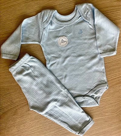 Conjunto body e calça Cor Azul