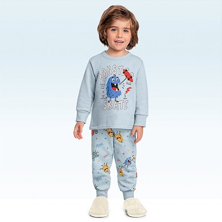 Pijama em moletom peluciado