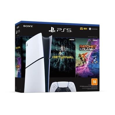 Console PlayStation 5 Slim, SSD 1TB, Edição Digital, Branco + 2 Jogos nacional