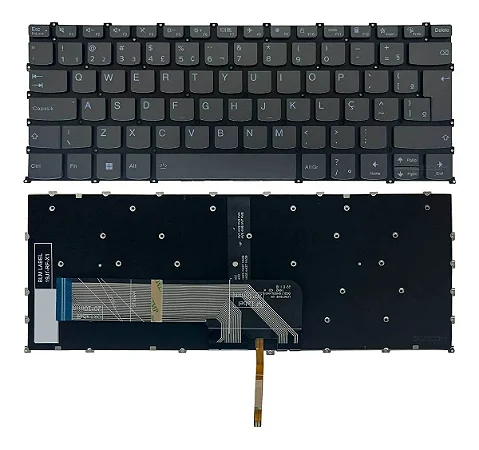 Teclado Compatível Com Lenovo Ideapad Flex 5-14iil05 5-14itl05 Black - BR - No Frame