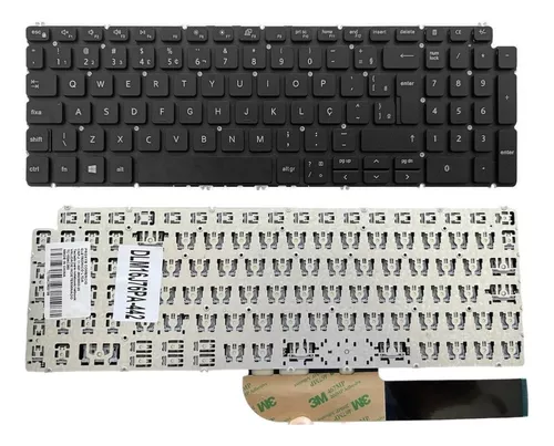 Teclado Compatível Com Dell Inspiron 15 5584 - Silver - BR - No Frame - Backlight