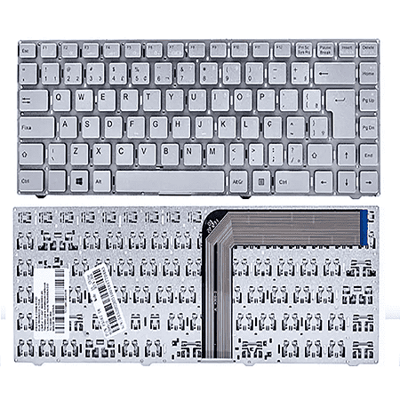 Teclado Compatível Com Sony Vaio C14 Vjc141f11x - B0621l - Silver - Br - No Frame