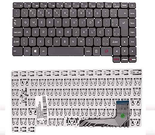 Teclado Compatível Com Positivo Motion Gray Q646c Q464c C4128c-s - Black - BR - No Frame