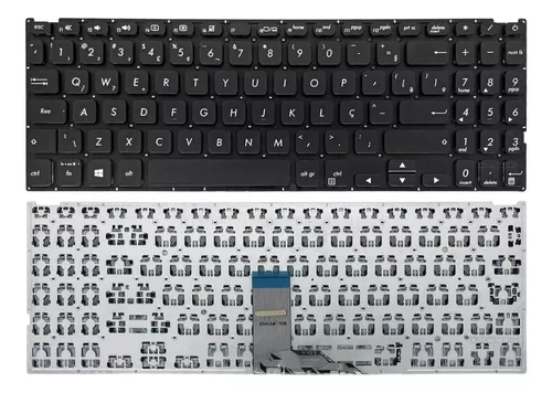 Teclado Compatível Com Asus Vivobook X512d X512da X512f X512fa X512uf - Black - BR - No Frame