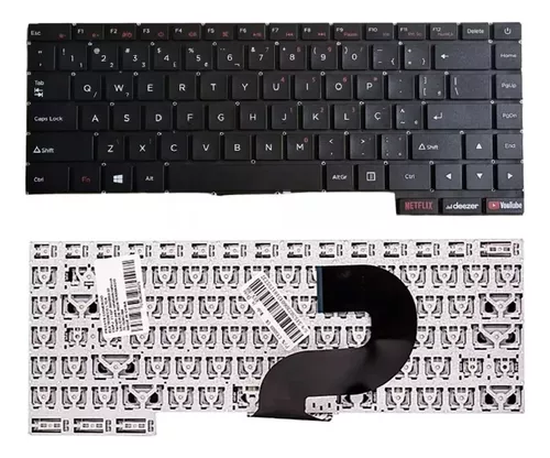 Teclado Compatível Com Positivo Motion C4500D C45TD Black - Br - No Frame