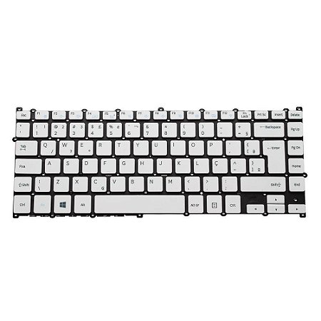 Teclado Compativel Com Samsung Np500r4k Np500r4l 500r4k -Branco - BR - (sem moldura)