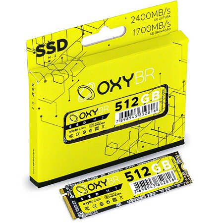 SSD M.2 NVME 512GB OXYBR -  (2400mb/s - 1700mb/s).