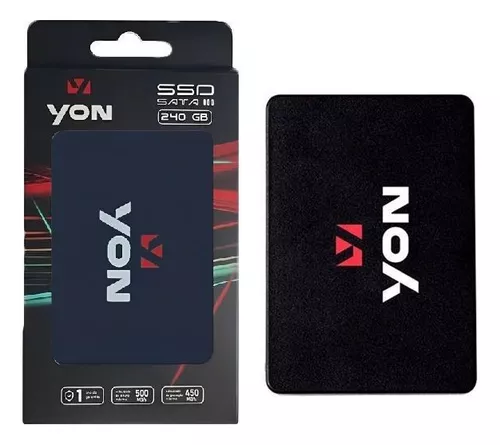 SSD SATA 240GB YON SATA 2.5", Leitura 500MB/s, Gravação 450MB/s, Preto S220