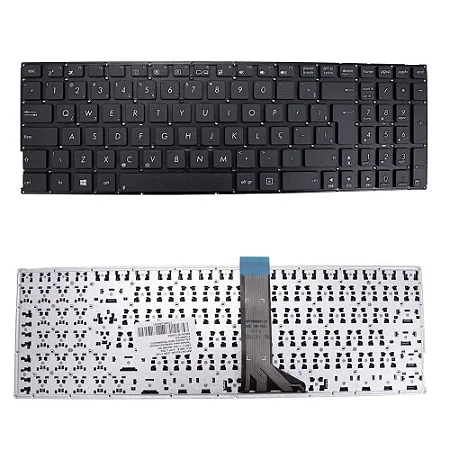 Teclado Compatível Com Asus x555u - Black - No Frame - BR